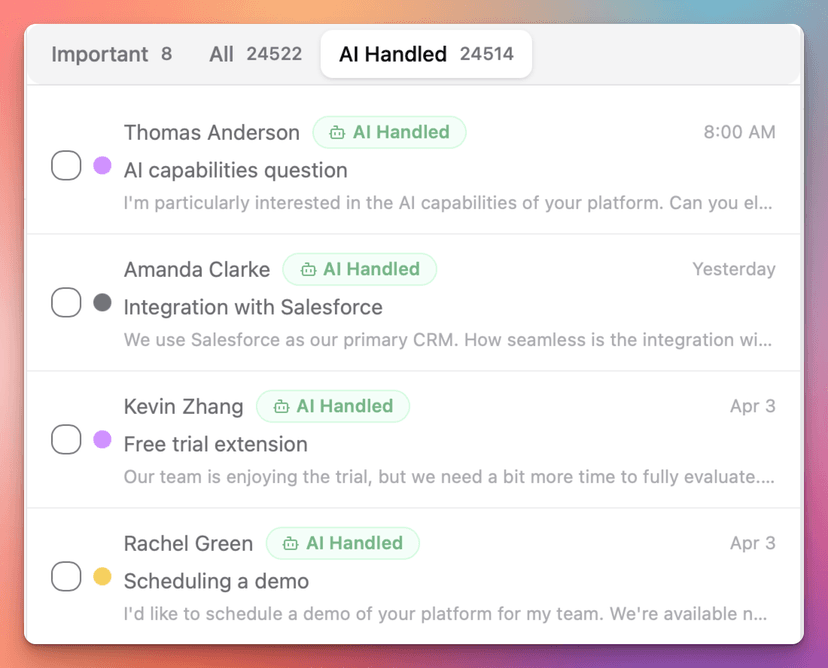 Skip the grunt work. Reach inbox zero.